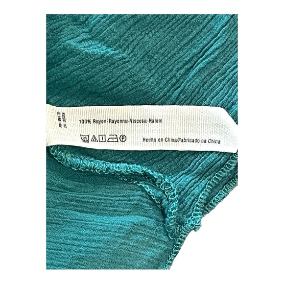 Intimately Free People Teal Green Layered Women's Sleeveless Top Large Flowy - Picture 5 of 10